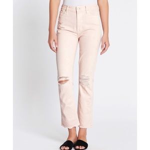 Mother Superior Denim High Waisted Rascal Ankle Pink Size 30